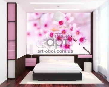 фотообои с цветами, в интерьере