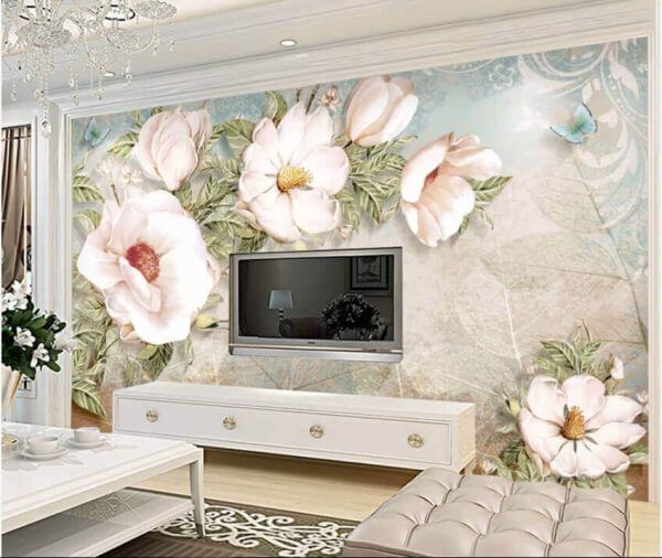 3d big flower photo wall murals