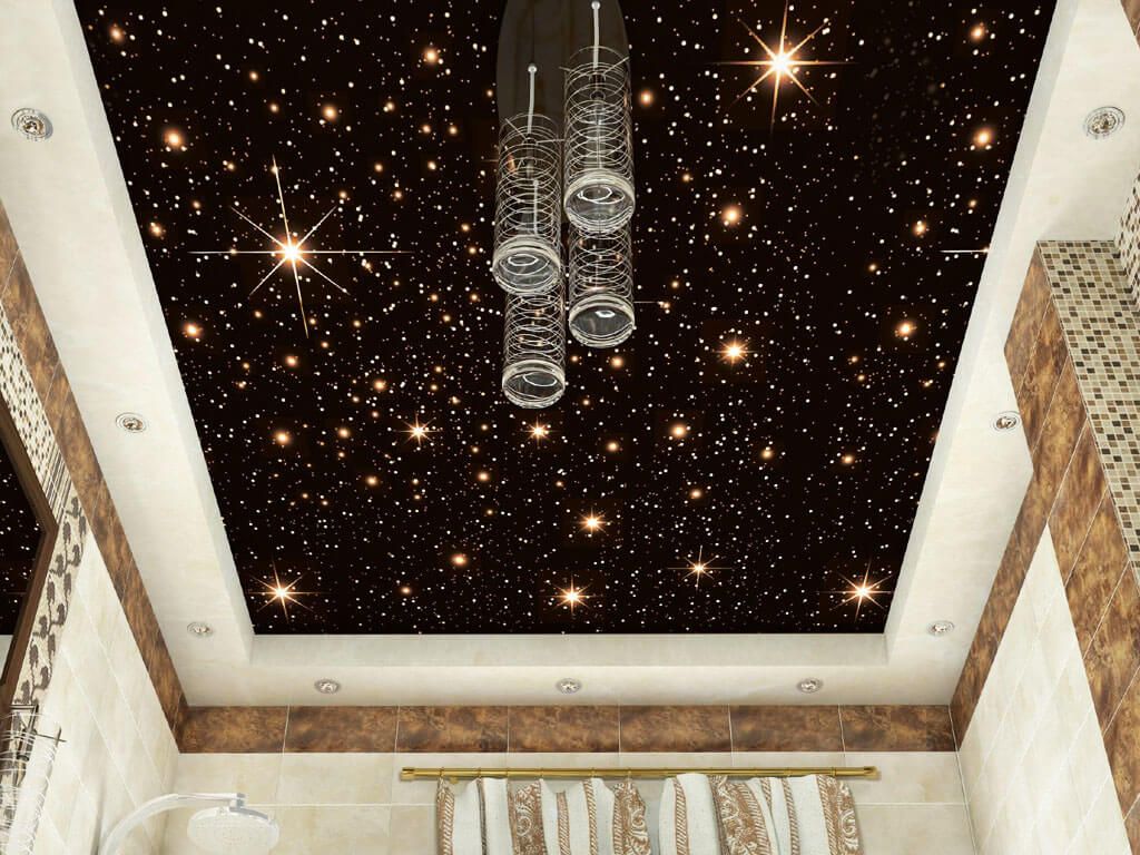 ремонт потолка в ванной фото