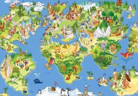 Фотообои Детские Карты Карта мира